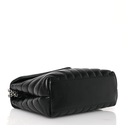 Saint Laurent Calfskin Y Quilted Monogram Small Loulou Chain Satchel Black 4 of 17
