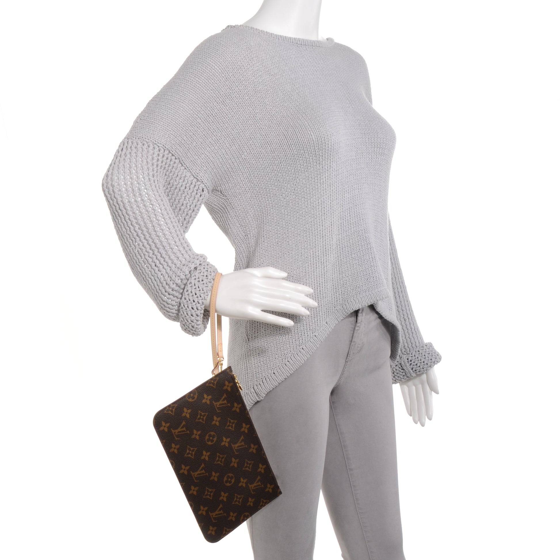 Louis Vuitton Monogram Neverfull MM GM Pochette Fuchsia 2 of 8