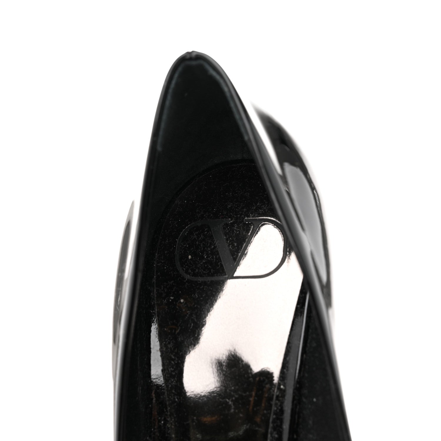 Valentino Garavani Patent Tonal One Stud 100mm Pumps 38 Black 7 of 8