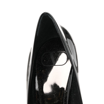 Valentino Garavani Patent Tonal One Stud 100mm Pumps 38 Black 7 of 8