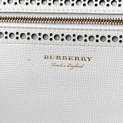 Burberry Grainy Calfskin Broguing Tassel Small Macken Crossbody Bag Chalk White 13 of 14