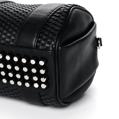 Alexander Wang Pebbled Lambskin Woven Rocco Black Silver Hardware 9 of 9