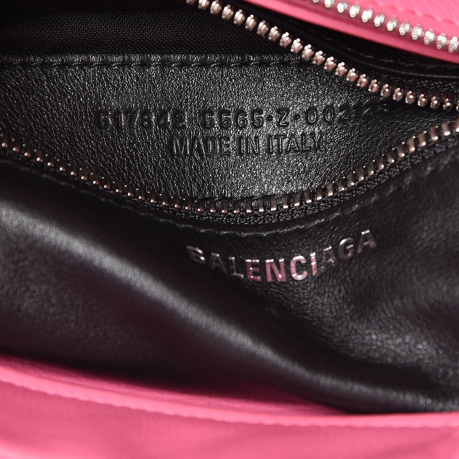 Balenciaga Calfskin XS Fringe Laundry Cabas Rose Bubblegum Light Black 8 of 10