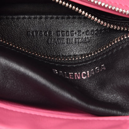 Balenciaga Calfskin XS Fringe Laundry Cabas Rose Bubblegum Light Black 8 of 10