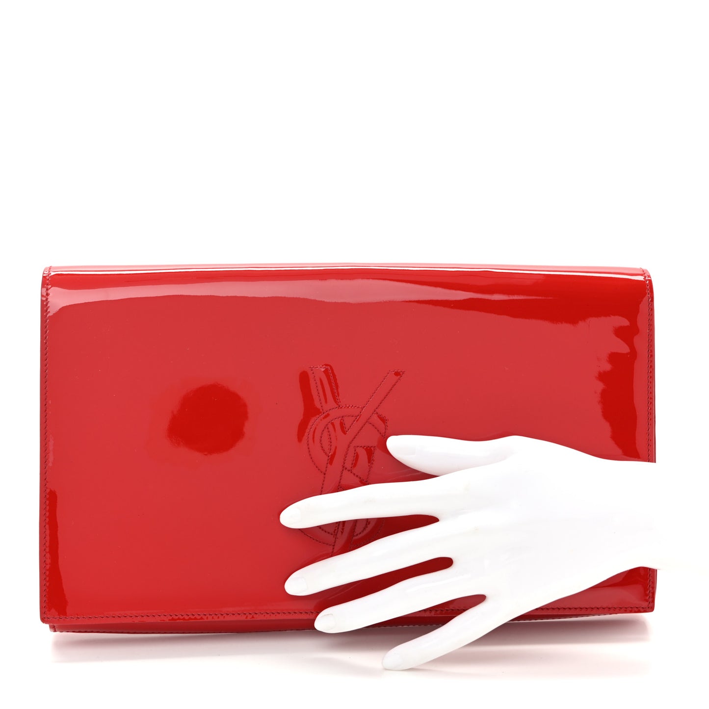 Patent Monogram Large Belle De Jour Clutch Red