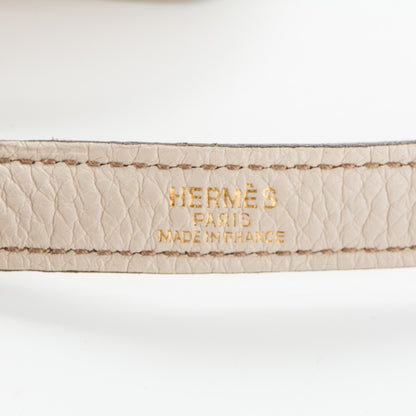 Hermes Taurillon Clemence Tri-Color Kelly Retourne 35 Tabac Camel Ebene Parchemin 8 of 26