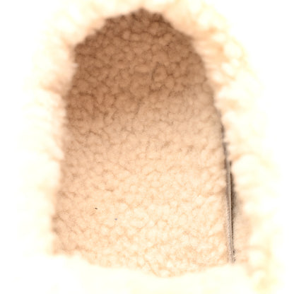 Hermes Suede Goatskin Shearling Day Sneakers 36 Brun Fume Ecru 8 of 10