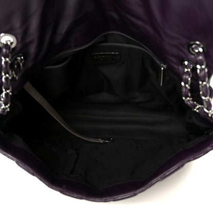 Chanel Lambskin In And Out XL Maxi Flap Dark Purple 5 of 11
