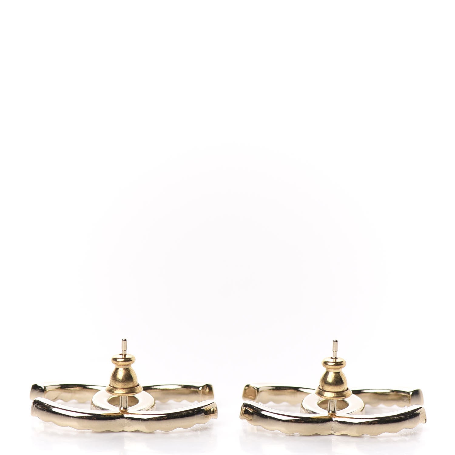 Chanel Baguette Crystal High Society CC Earrings Gold 3 of 5