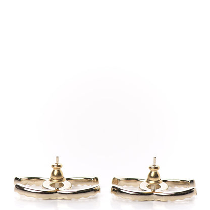 Chanel Baguette Crystal High Society CC Earrings Gold 3 of 5
