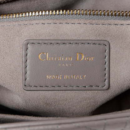 Christian Dior Lambskin Cannage Medium Lady Dior Grey 6 of 10