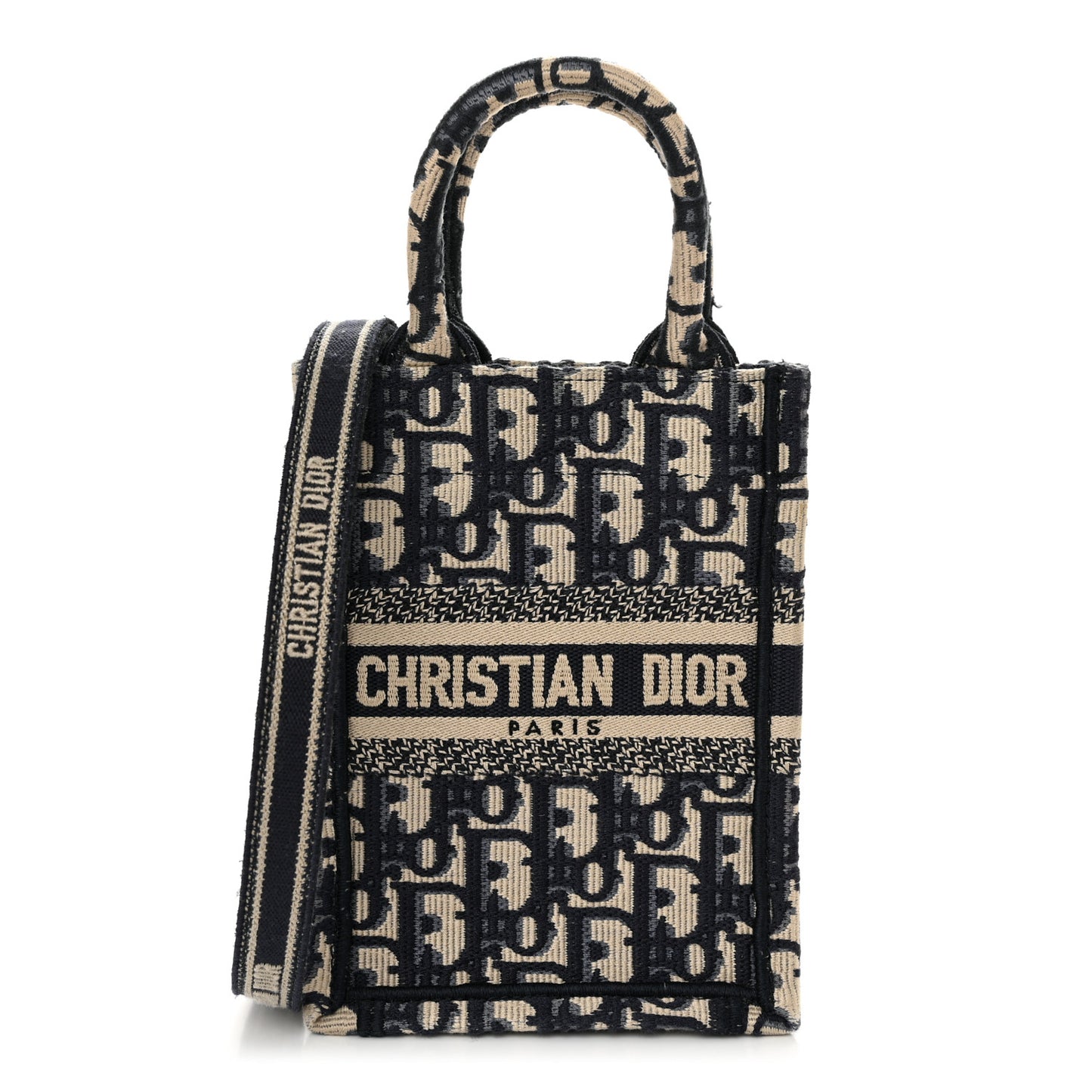 Oblique Mini Book Tote Phone Bag Blue