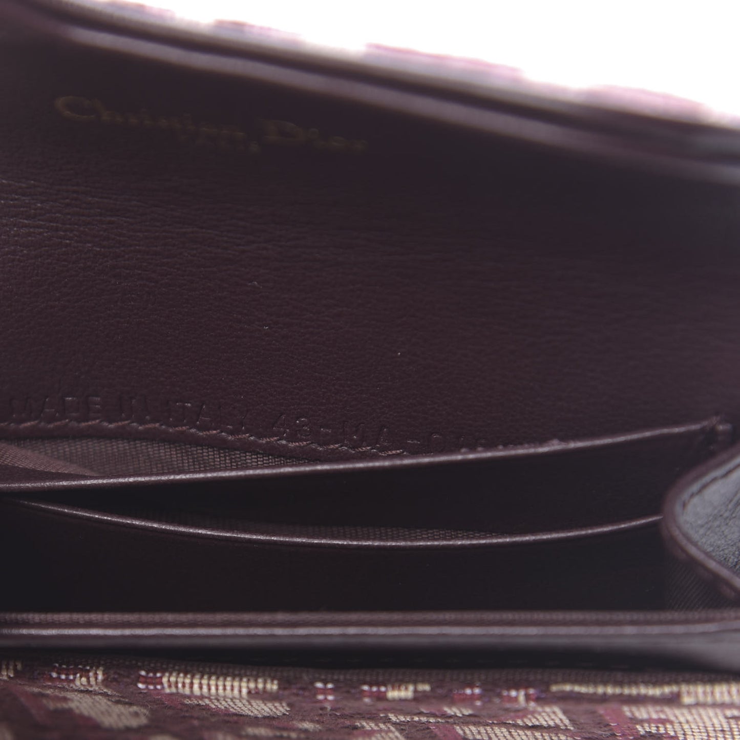 Oblique Saddle Card Holder Bordeaux