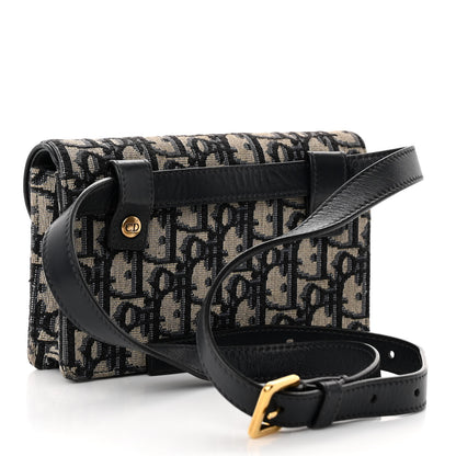 Christian Dior Oblique Saddle Belt Bag Blue 3 of 10