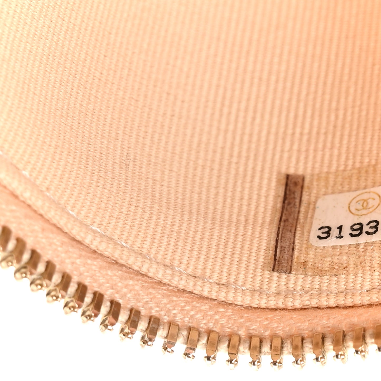 Caviar Quilted Small Tiny CC Vanity Case With Chain Beige