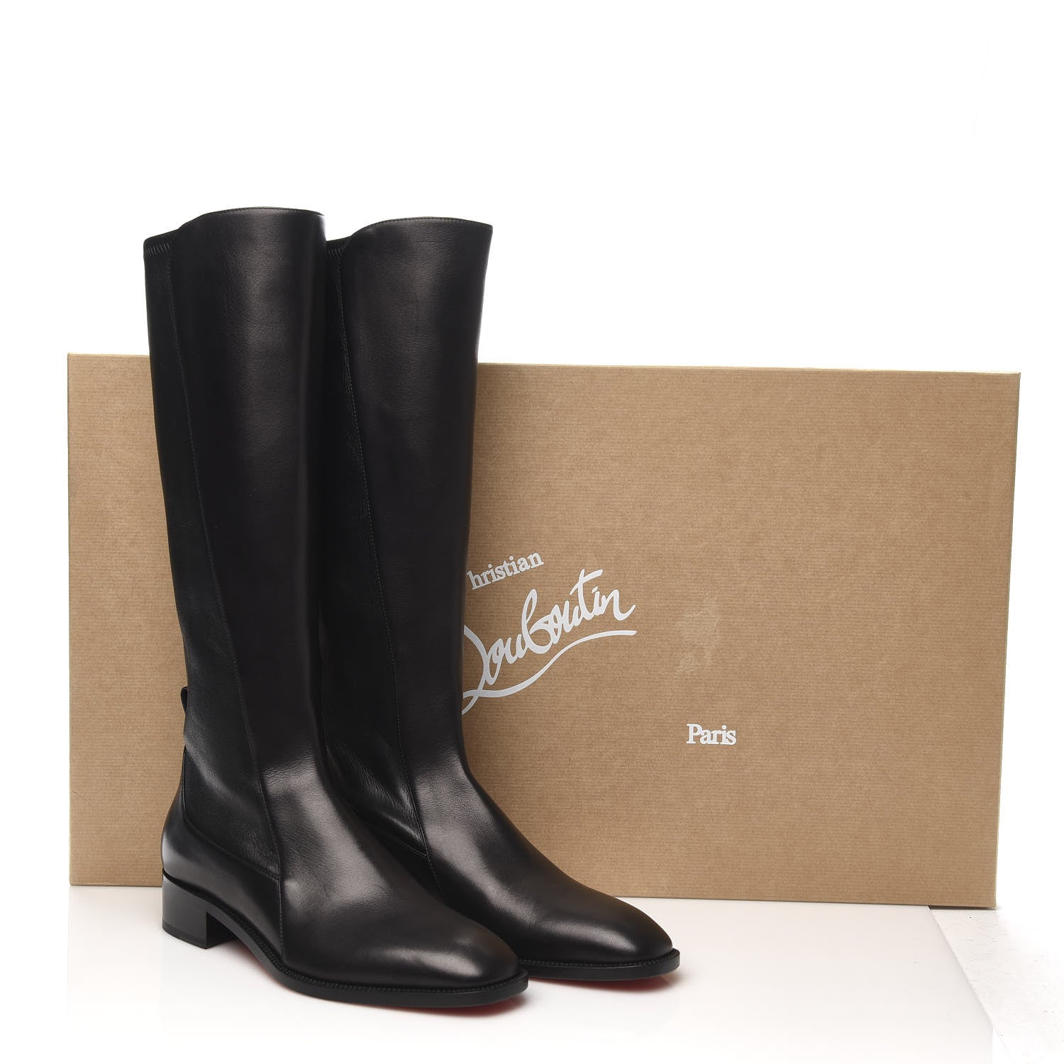 Christian Louboutin Nappa Tagastretch Flat Knee Boots 36.5 Black 8 of 8