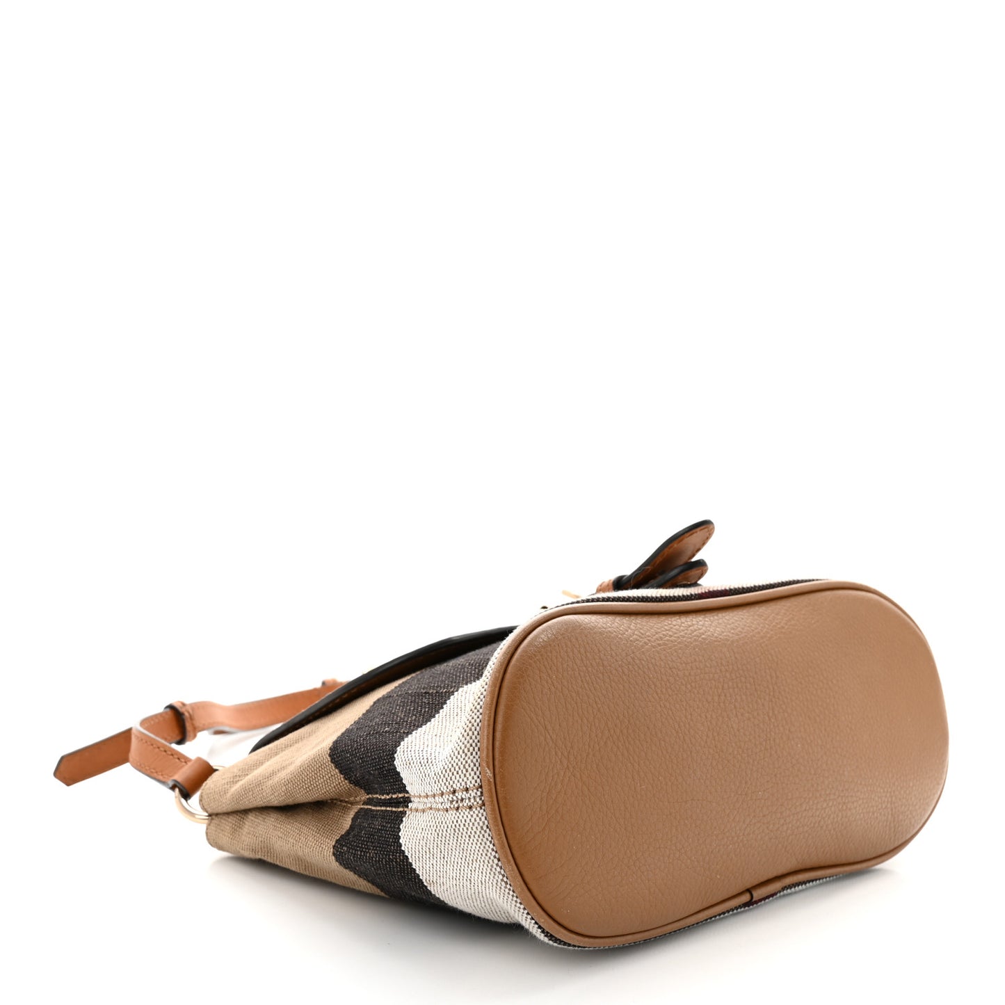 Mega Check Grainy Calfskin Small Gowan Messenger Bag Saddle Brown