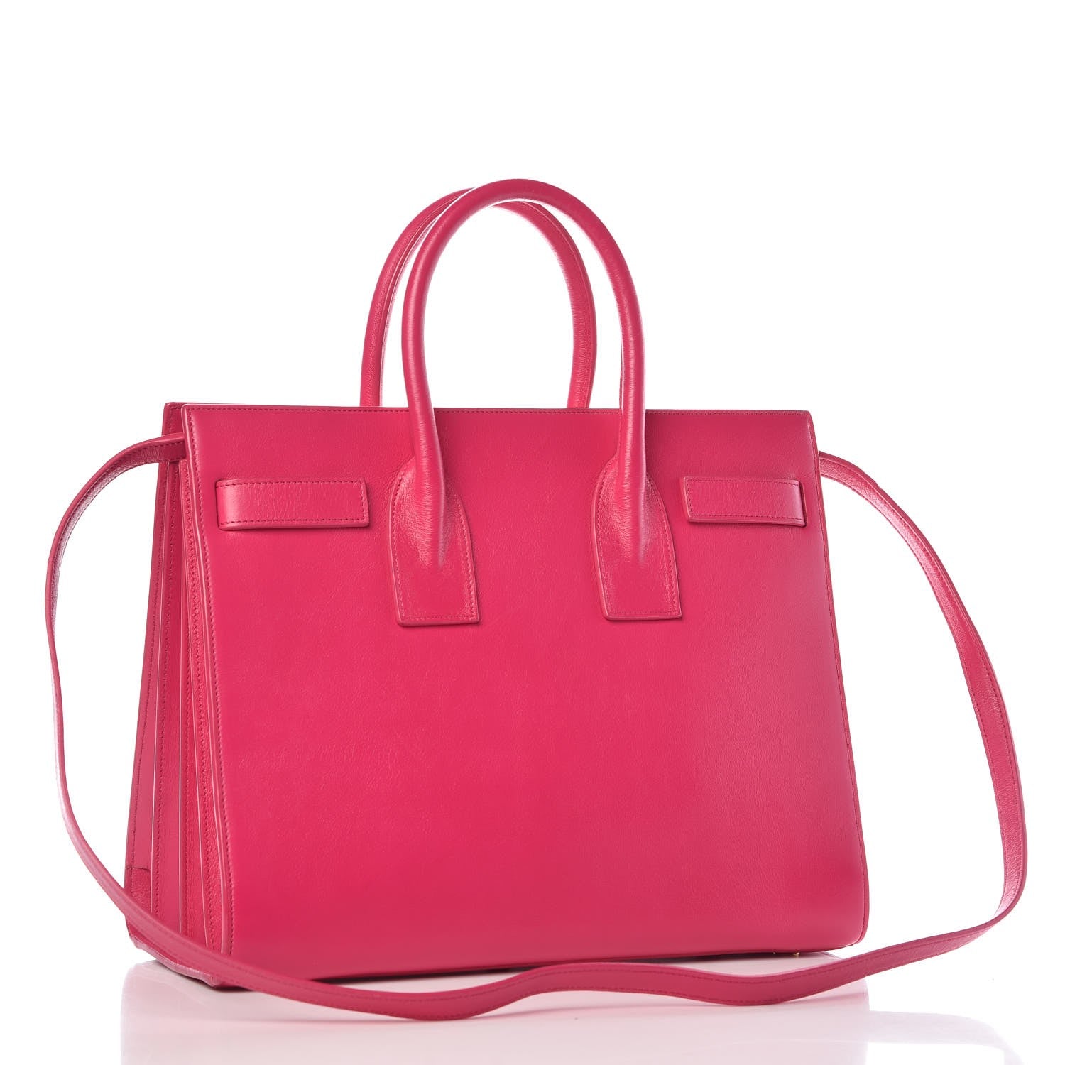 Saint Laurent Calfskin Small Sac De Jour Lipstick Fuchsia 4 of 14