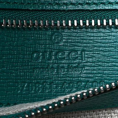 Gucci Shangai Calfskin Blooms Print Small Bamboo Daily Top Handle Bag Clear Bright Emerald Multicolor 7 of 14