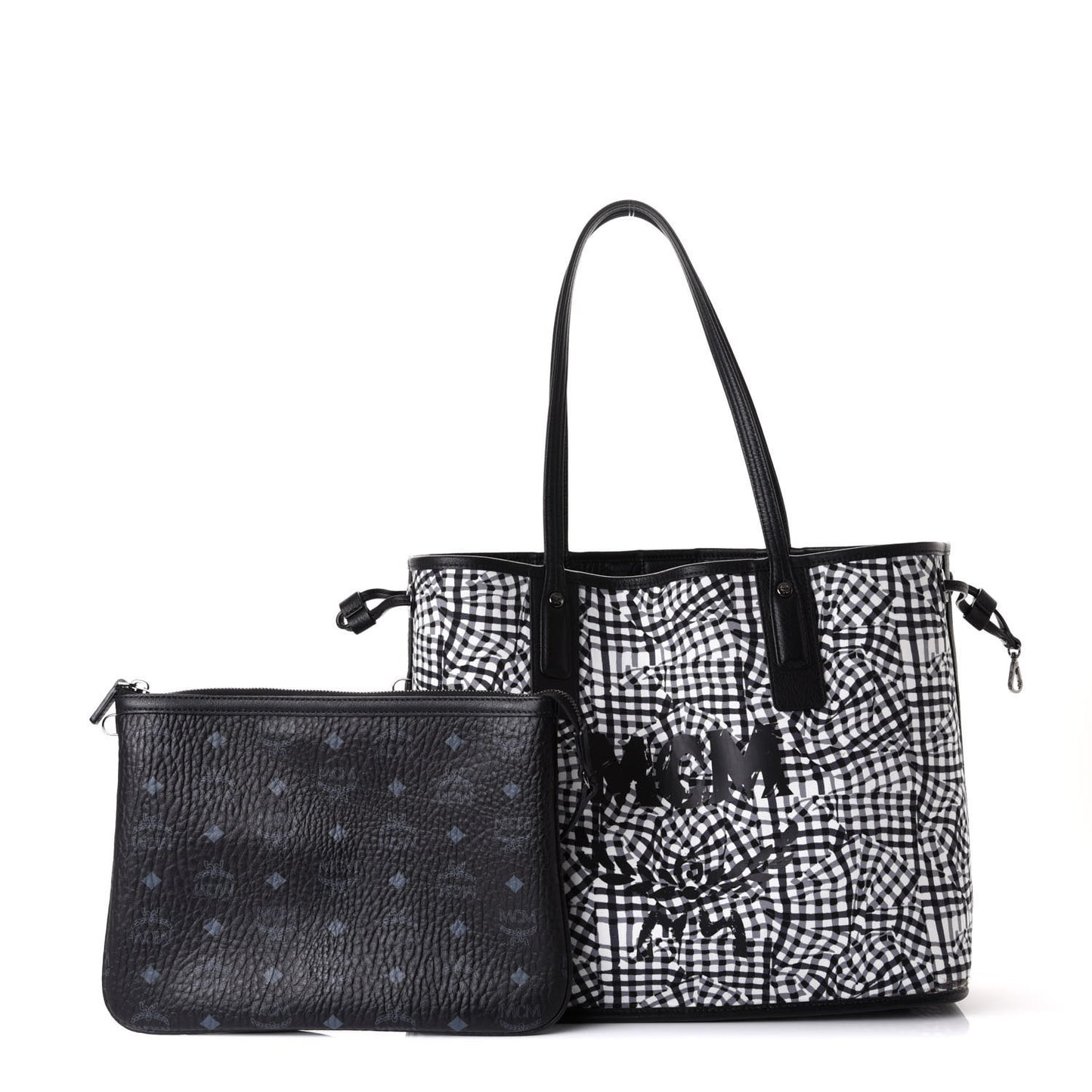 Visetos Medium Liz Reversible Shopper Tote Black