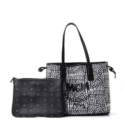 MCM Visetos Medium Liz Reversible Shopper Tote Black 2 of 14