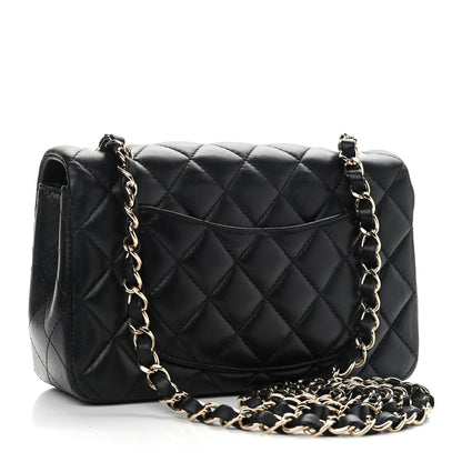 Chanel Lambskin Quilted Mini Rectangular Flap Black 3 of 10