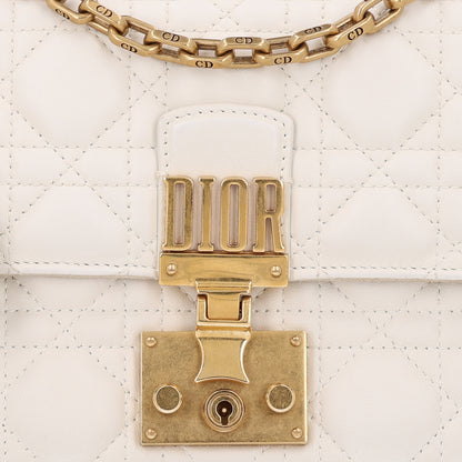 Christian Dior Lambskin Cannage Small Dioraddict Flap Bag White 8 of 10