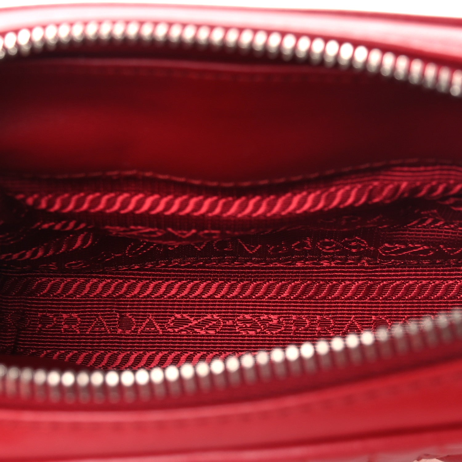 Prada Soft Calfskin Diagramme Camera Bag Rosso 5 of 10