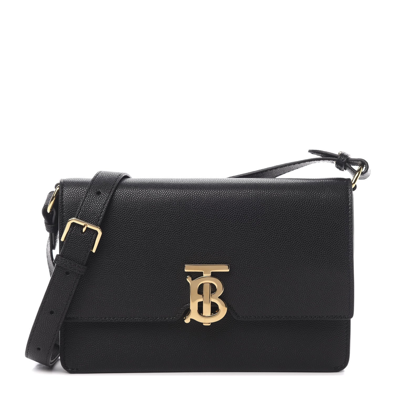 Burberry Grained Calfskin Albion TB Bag Black 1 of 10