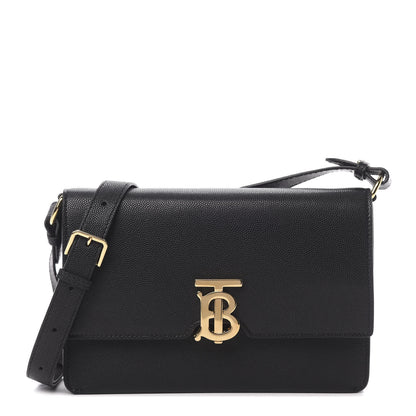 Burberry Grained Calfskin Albion TB Bag Black 1 of 10