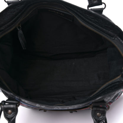 Balenciaga Agneau Graffiti All Over Classic Hardware City Black Vert Rouge 5 of 9