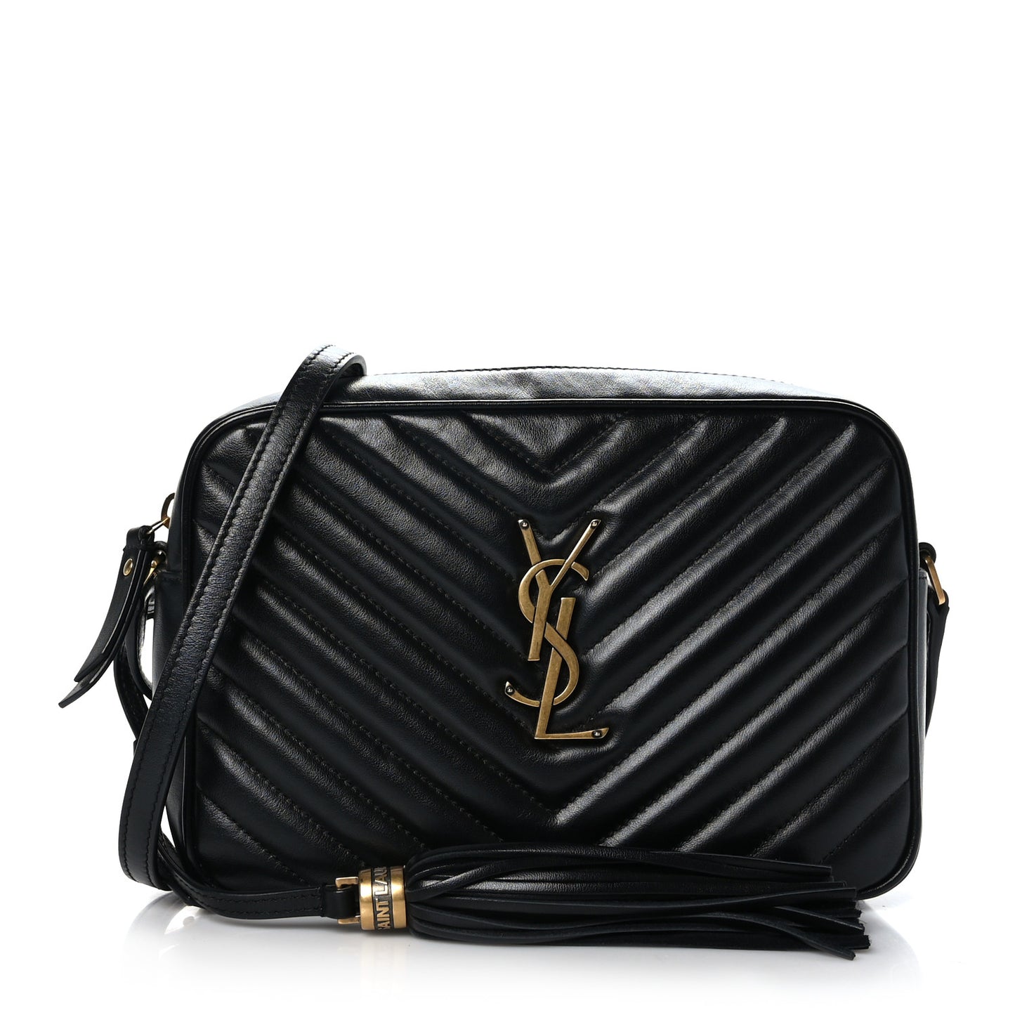 Calfskin Matelasse Monogram Lou Camera Bag Black