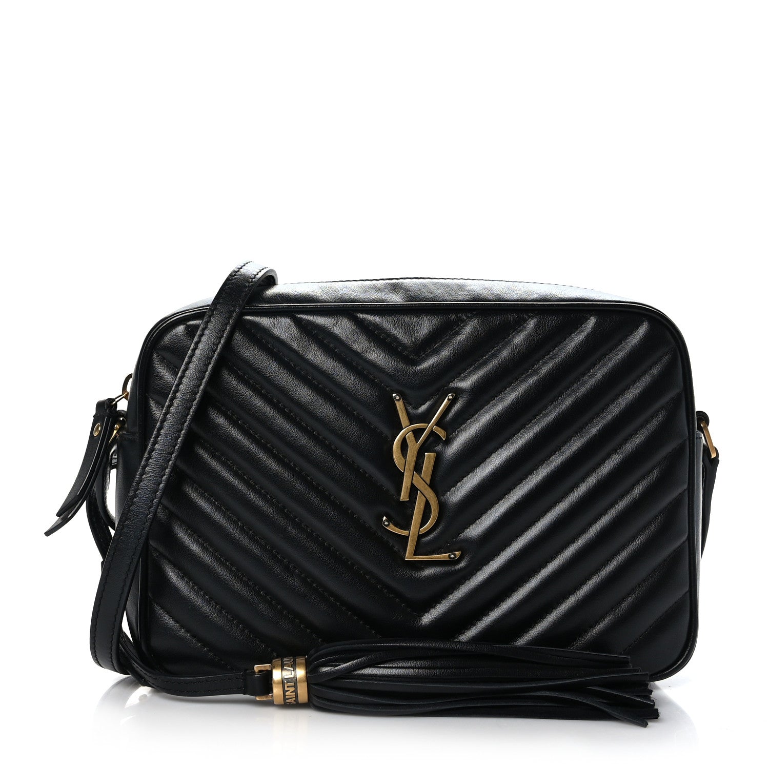 Saint Laurent Calfskin Matelasse Monogram Lou Camera Bag Black 1 of 9