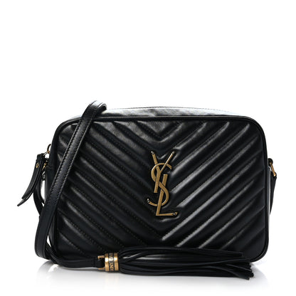 Saint Laurent Calfskin Matelasse Monogram Lou Camera Bag Black 1 of 9