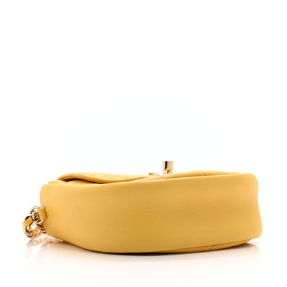 Chanel Goatskin Stitched Casual Trip Messenger Flap Yellow 4 of 10