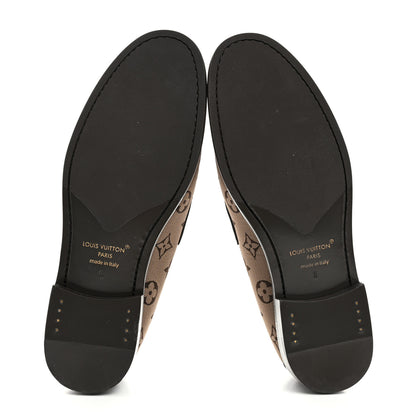 Louis Vuitton Monogram Jacquard Mens Major Loafers 8 Brown 5 of 9