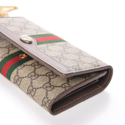 Gucci GG Supreme Monogram Web Ophidia Wallet On Chain Brown 5 of 10