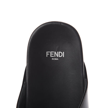 Fendi Patent Flowerland Slide Sandals 37.5 Black 6 of 7