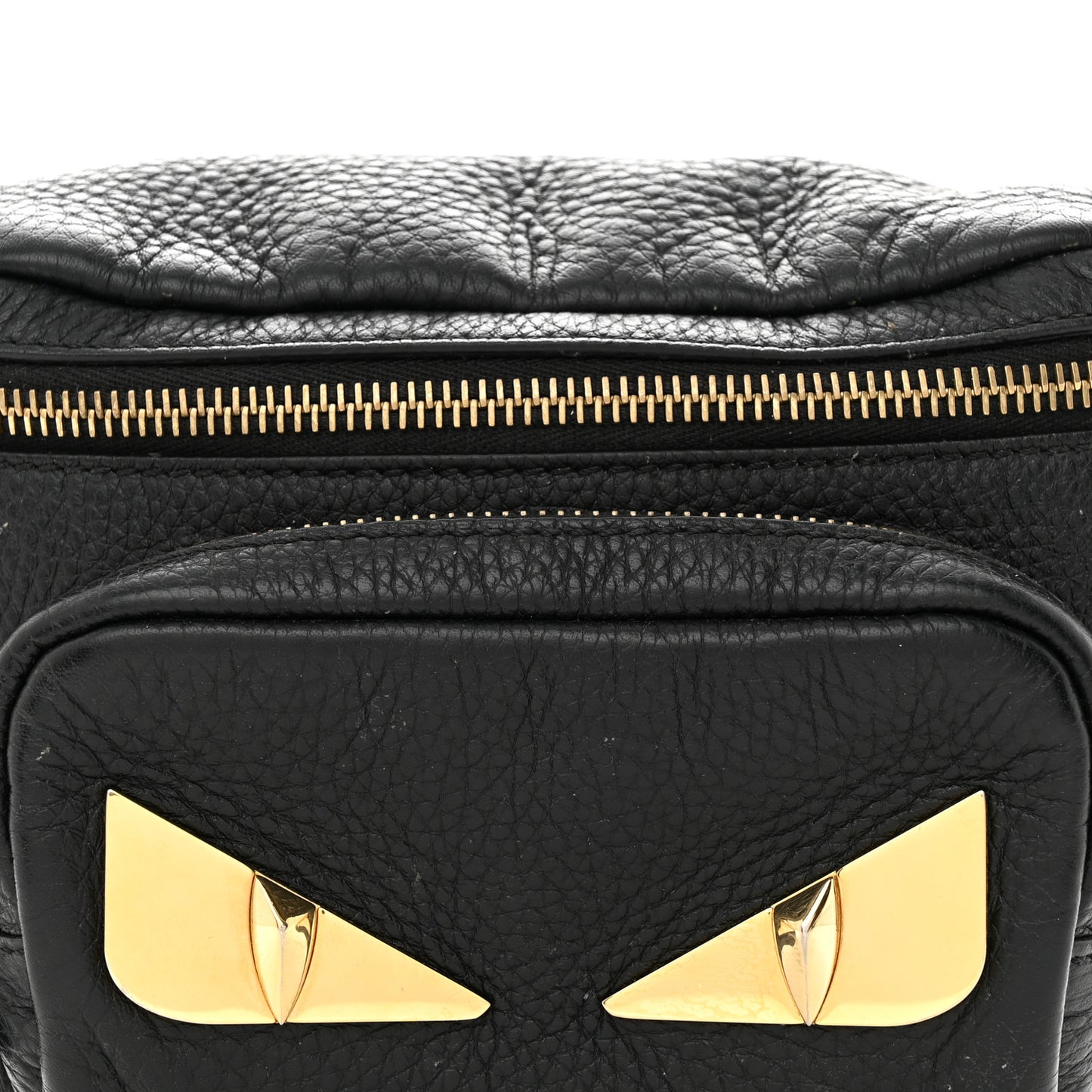 Cuoio Romano Metal Bug Eyes Pocket Belt Bag Black