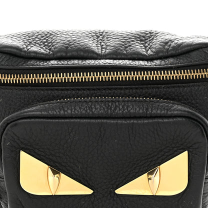 Fendi Cuoio Romano Metal Bug Eyes Pocket Belt Bag Black 8 of 14