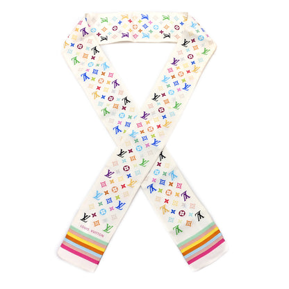Louis Vuitton LV X TM Silk Monogram Multicolor Bandeau White 1 of 5