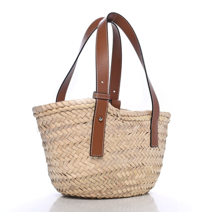 Loewe Raffia Small Basket Tote Bag Natural Tan 2 of 4