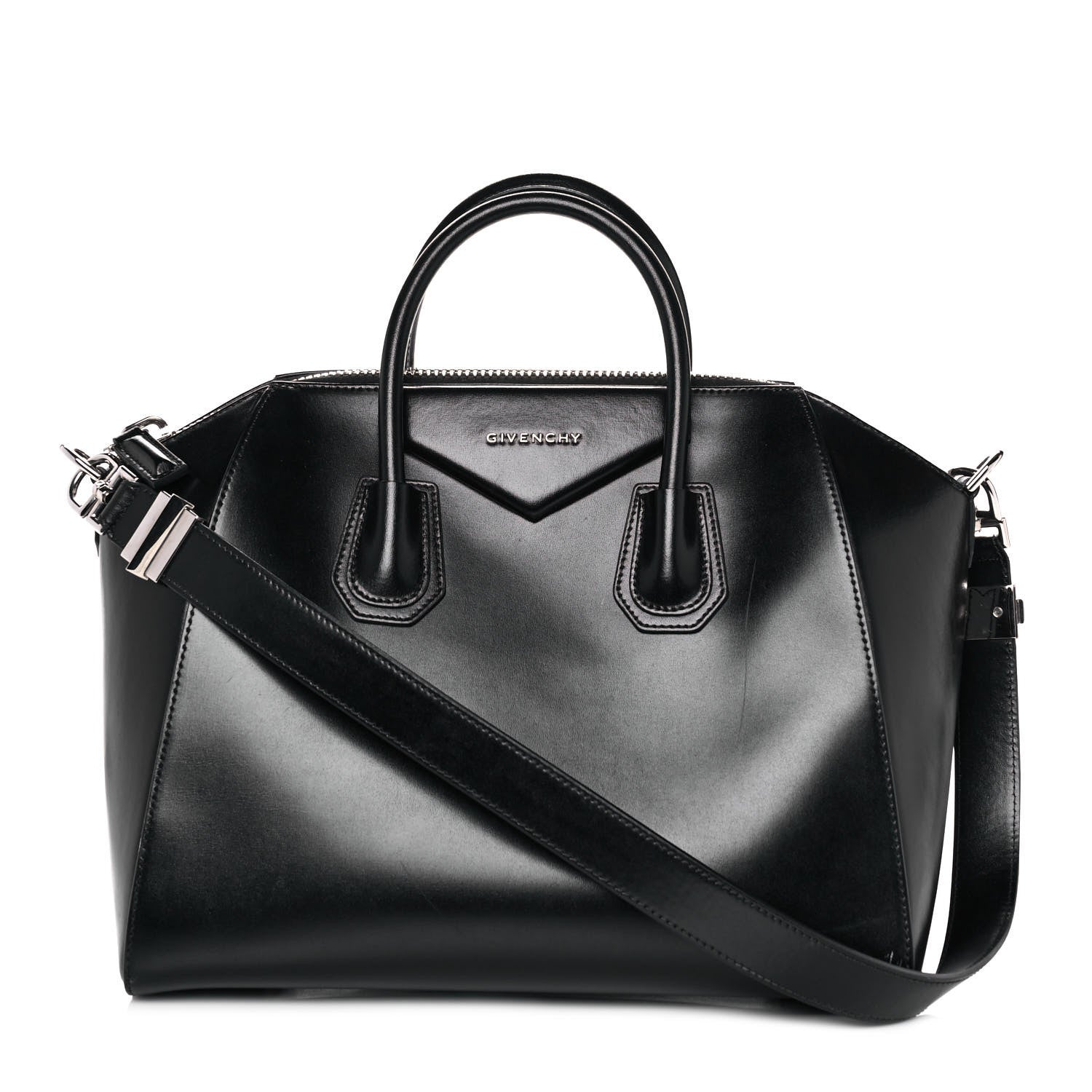 Givenchy Shiny Lord Calfskin Medium Antigona Black 1 of 12