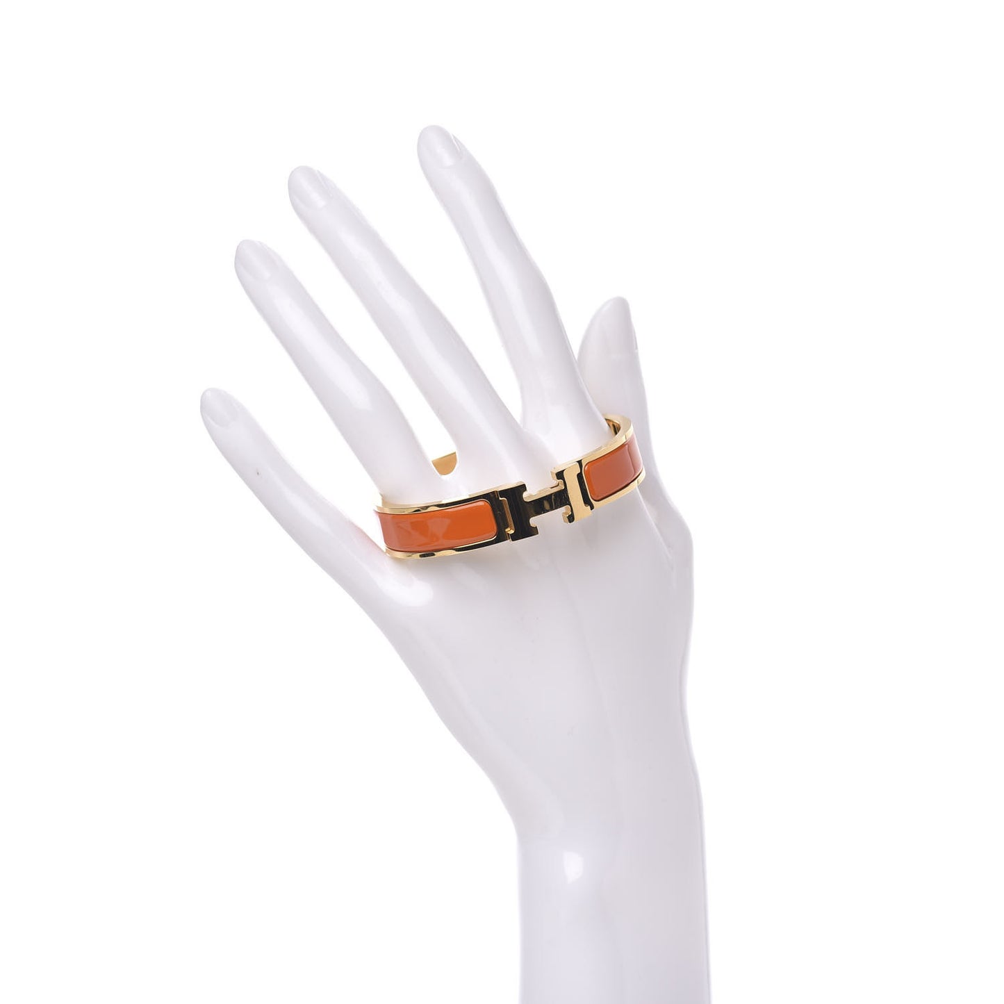 Enamel Narrow Clic Clac H Bracelet PM Orange