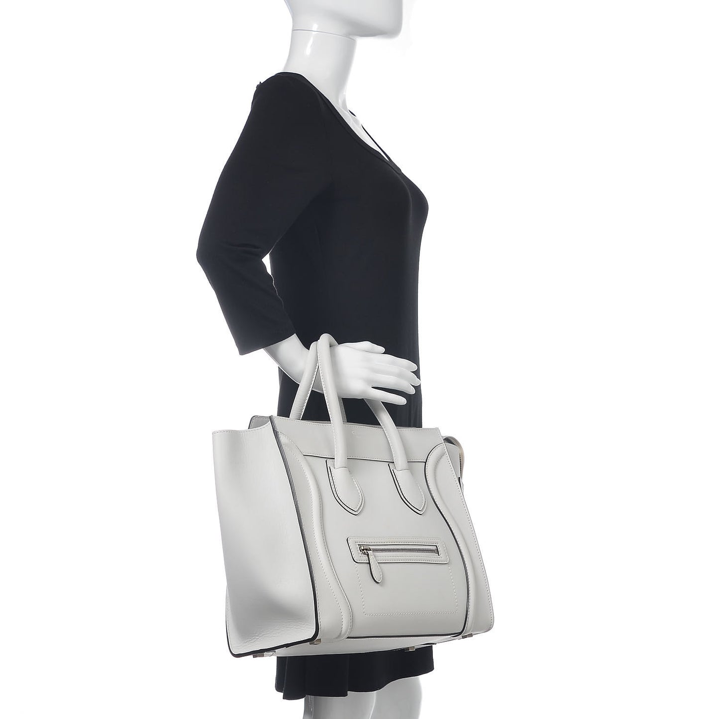 Smooth Calfskin Mini Luggage White
