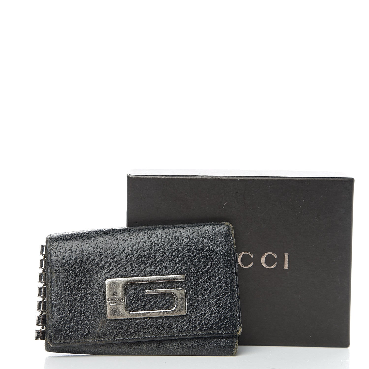Gucci Calfskin Square G 6 Key Holder Case Black 7 of 7