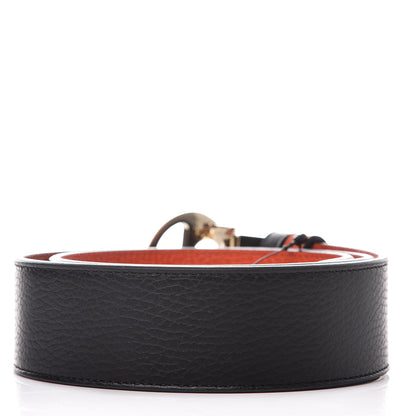 Gucci Calfskin 1973 Reversible Belt 80 32 Orange Black 4 of 13