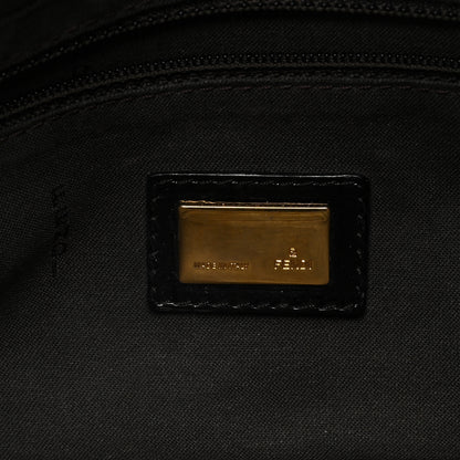 Fendi Vitello Naplak Medium Convertible Baguette Black 6 of 9