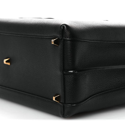 MCM Grained Calfskin Large Milla Tote Black 9 of 9