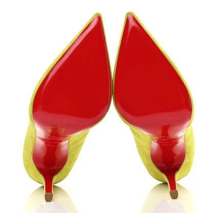 Christian Louboutin Suede Pigalle Plato 120 Pumps 39.5 Chartreuse 5 of 9